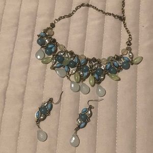 Necklace abs earrings